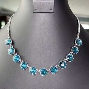 Simply Vera Vera Wang Silver Necklace with Blue Stones